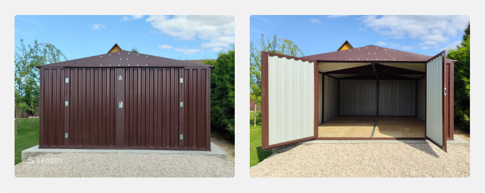 Габариты гаража SKOGGY выбираются заказчиком