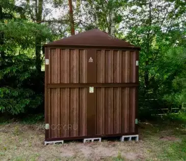 Компактный хозблок в расцветке "под дерево" в дер. Терехово, Конаковский р-н, Тверская область