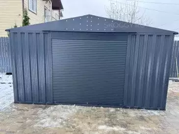 Хозблок для садовой техники, инвентаря и автомобильных шин в графитовом цвете в дер. Исаково, мун.окр. Истра, МО